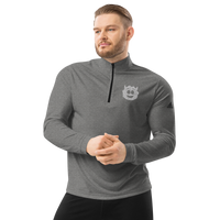 [Adidas X Super Yeti X Alien Inks] Yeti Headi Team Badge -  Embroidered Quarter Zip Pullover