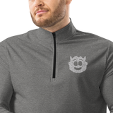 [Adidas X Super Yeti X Alien Inks] Yeti Headi Team Badge -  Embroidered Quarter Zip Pullover