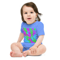 The Neon Awakening - Baby Short Sleeve One Piece