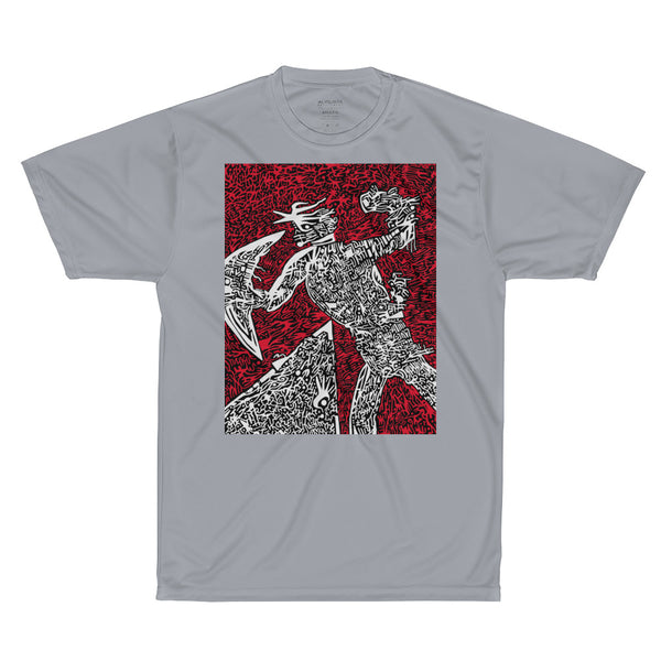 The Silent Warrior - 100% Polyester Moisture-Wick Men's Performance Tee - Alien Parody