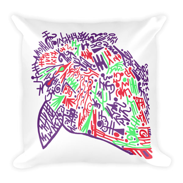 Neon Bird - Square Pillow