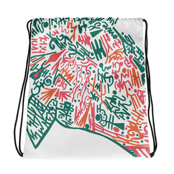 The Neon Bird - Drawstring Bag