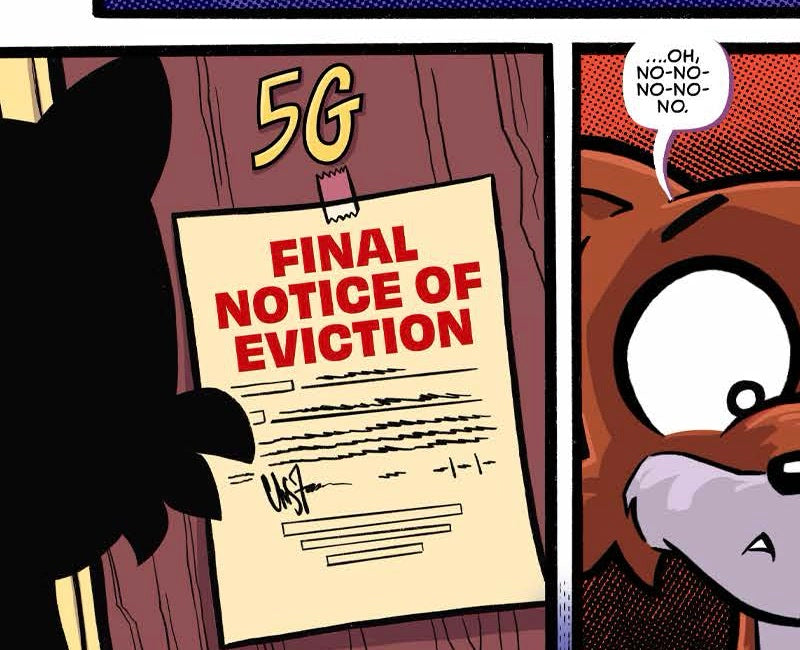 Close crop of the landlord signature on Witty Weasel's eviction notice that may resemble artist Chris Fason's autograph
