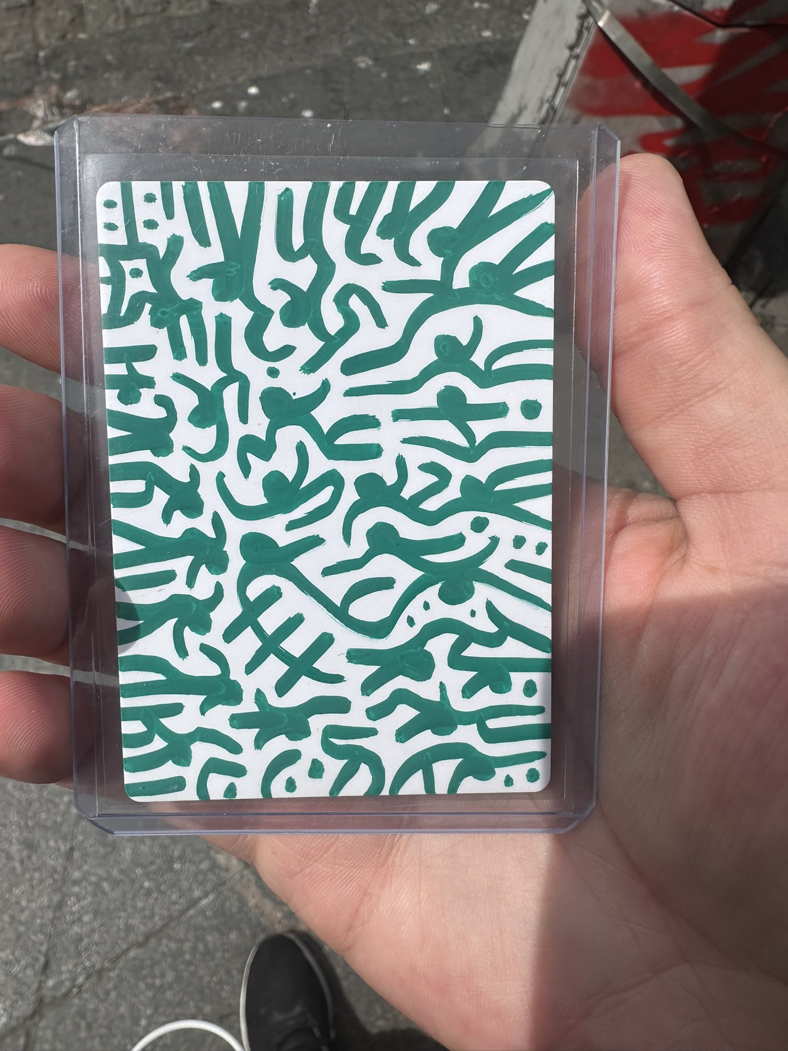 Front of a hand-drawn Seed of Possibility sketch card